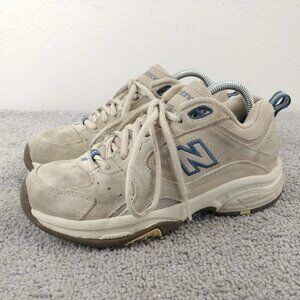 New Balance Beige and Blue Athletic Shoes